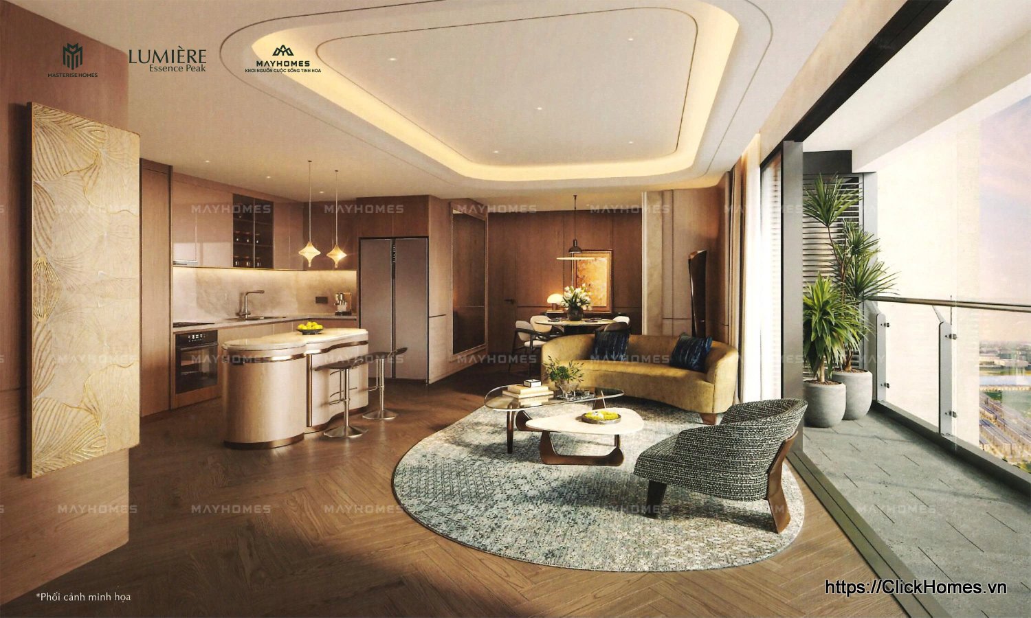 Phối cảnh Penthouse LUMIÈRE ESSENCE PEAK Vinhomes Cổ Loa